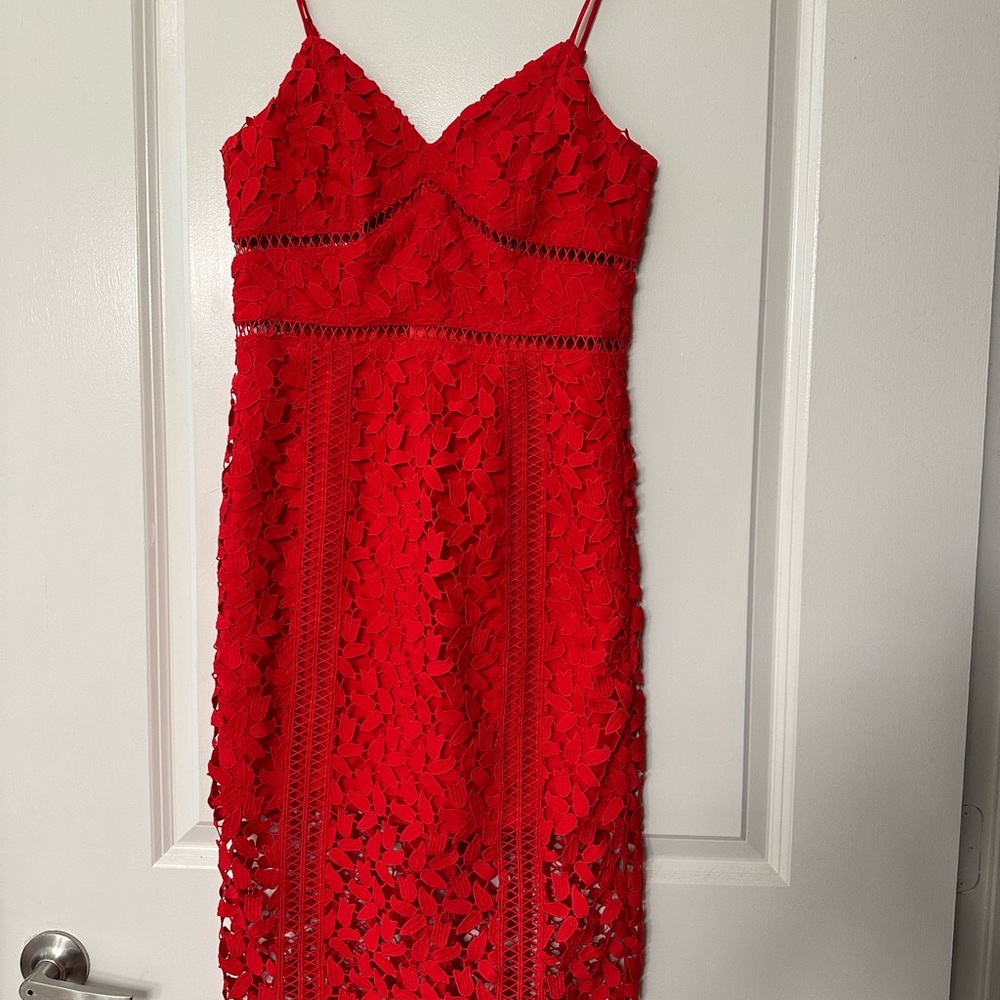 Red Bardot dress for sale. Only worn once